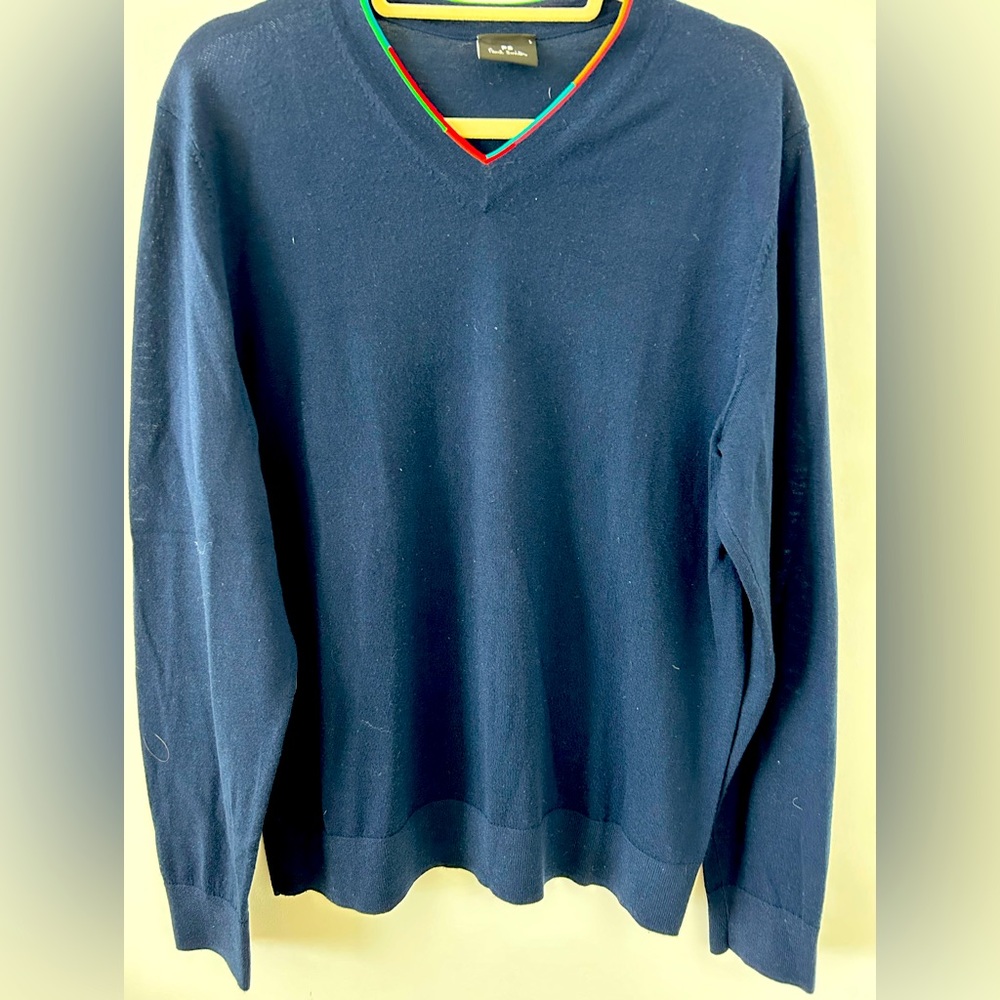 Paul Smith V Neck Merino Wool Sweater